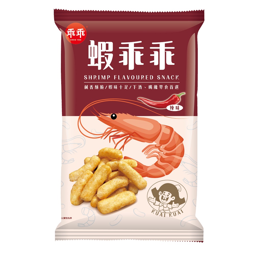乖乖玉米脆條-蝦乖乖辣味80g, , large