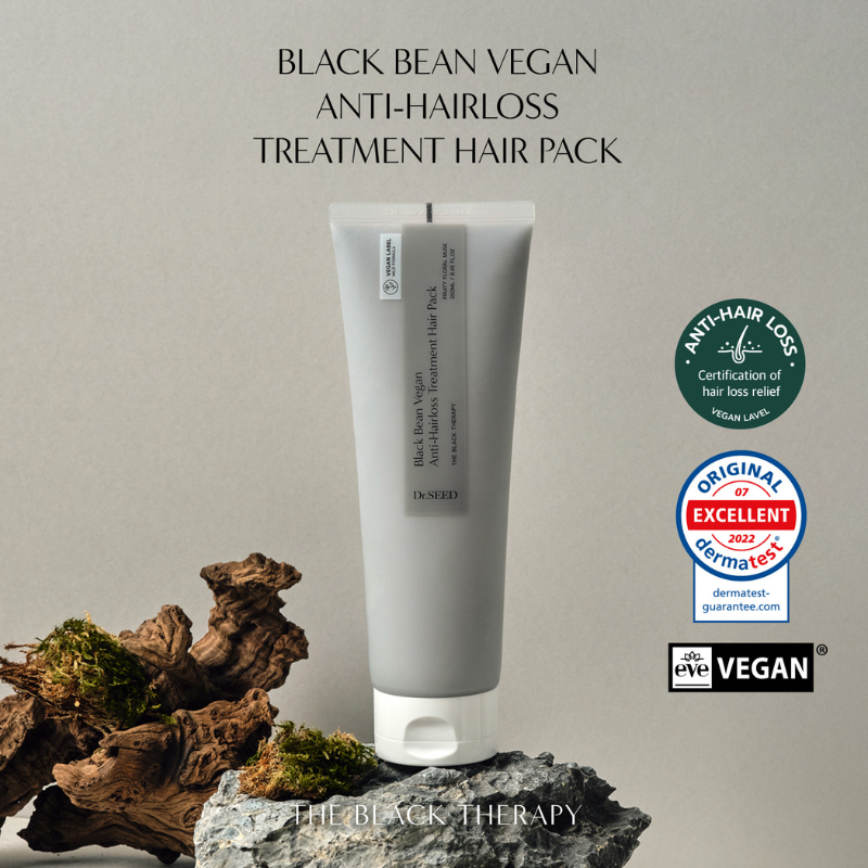 Dr. SEED Black Bean Vegan Anti-Hairloss Treatment Hair Pack, , large