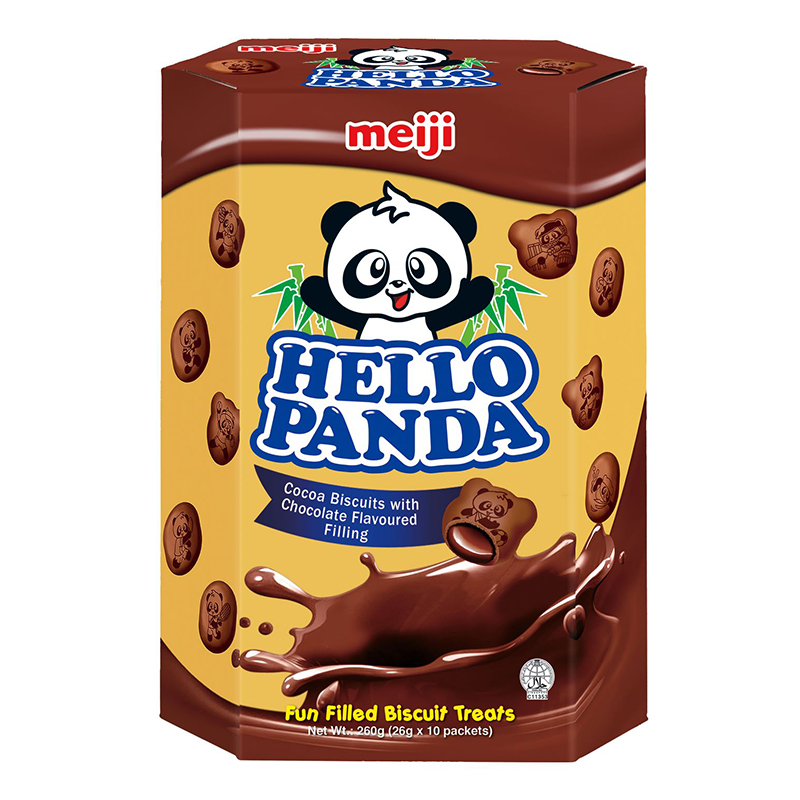 Meiji HELLO PANDA DOUBLE CHOCO 234G, , large