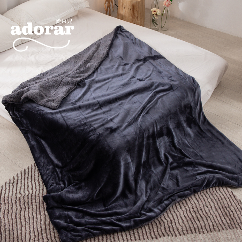 Adorar 抗靜電加厚雙層法蘭絨x羊羔絨毯被(150x200cm)-(多款任選), , large