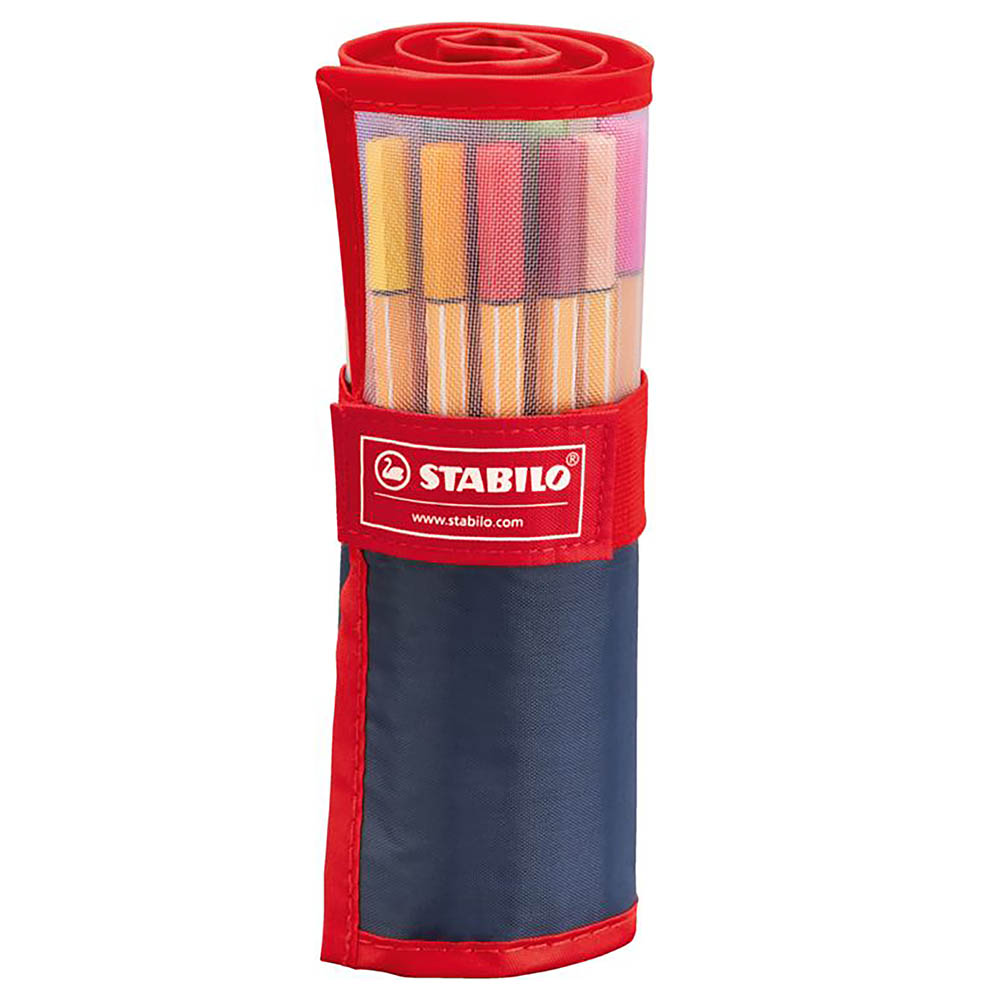 STABILO 德國 思筆樂 point 88 25色卷軸筆袋組 /入 ST8825-021, , large