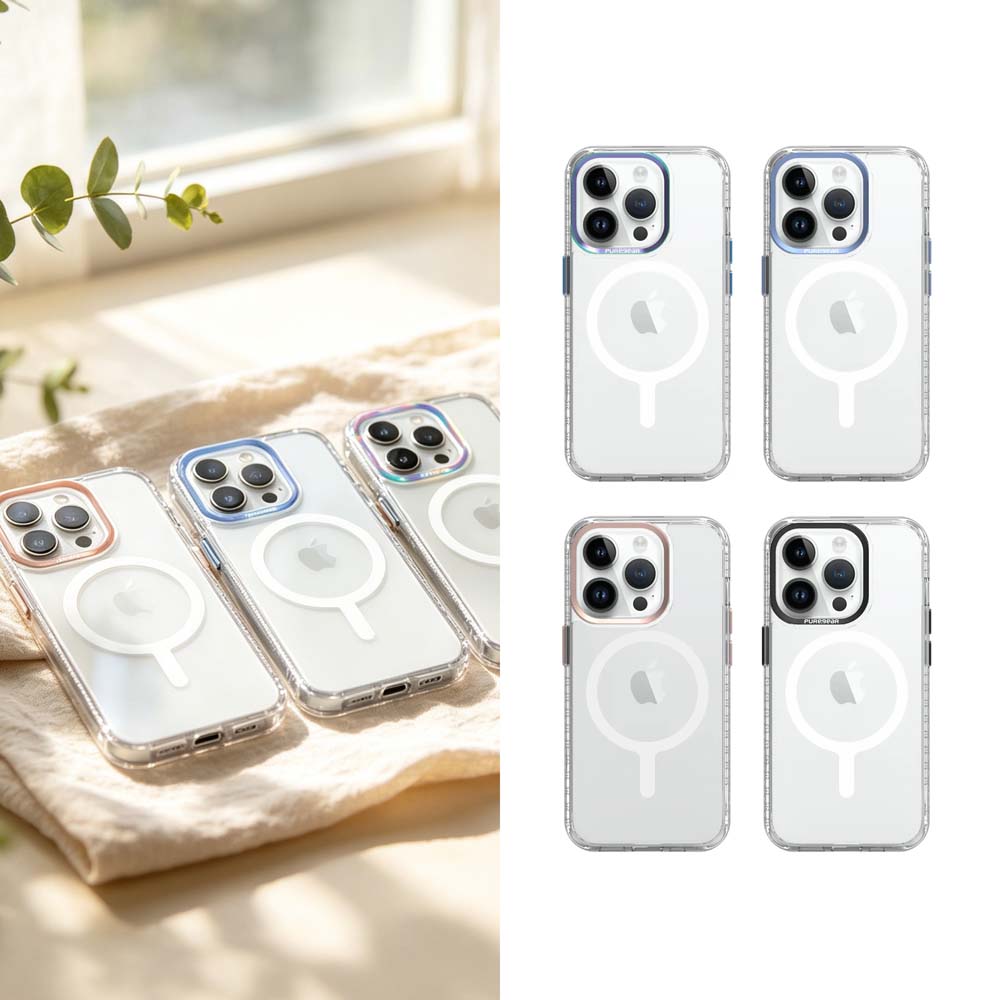 【山水之寶】iPhone 15/15Plus/15Pro手機殼冰鑽減壓磁吸防摔保護殼 支持Magsafe原廠公司貨, , large