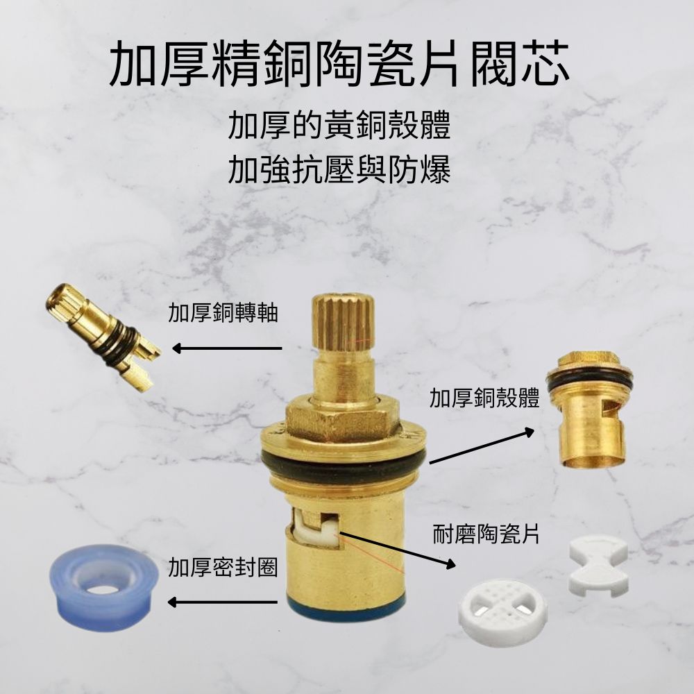 單柄龍頭【網嘴/入牆3.5CM/鋅合金】, , large