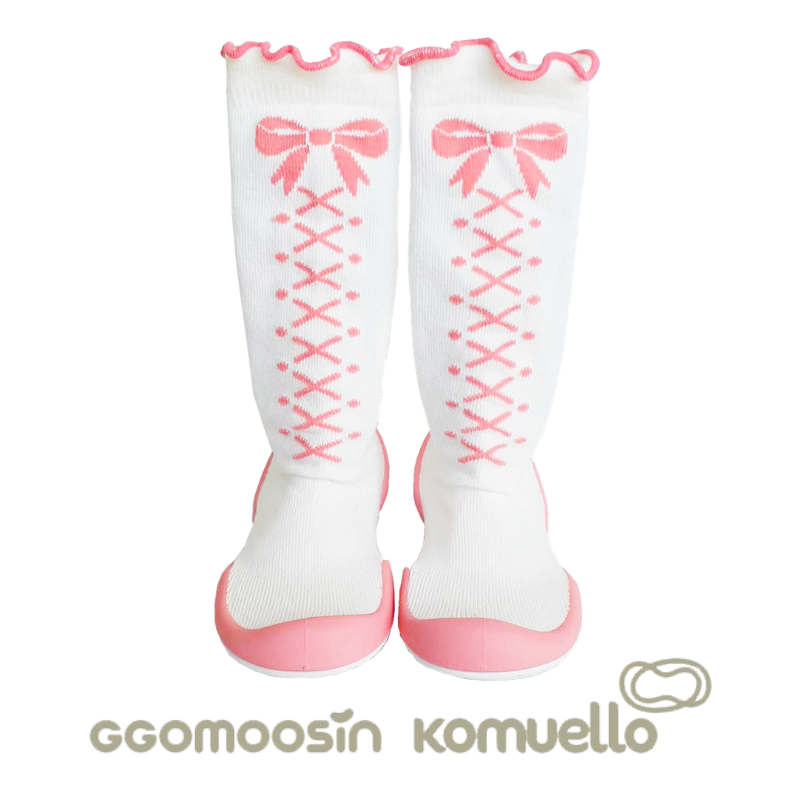 【KOMUELLO】學步鞋<及膝>─緞帶花(115mm/125mm/135mm), , large