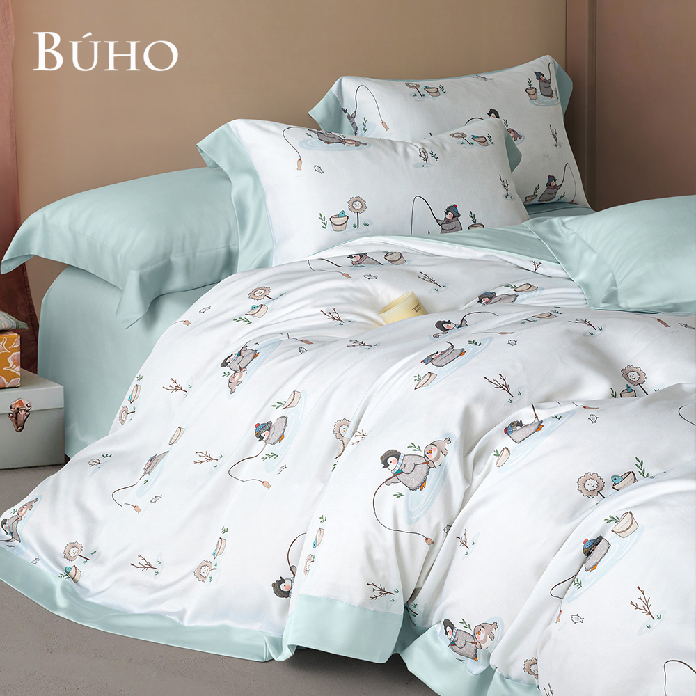 BUHO "Kardier" 60-count 100% TENCEL pure Tencel fully cotton-padded reversible comforter winter pack - double extra large, , large