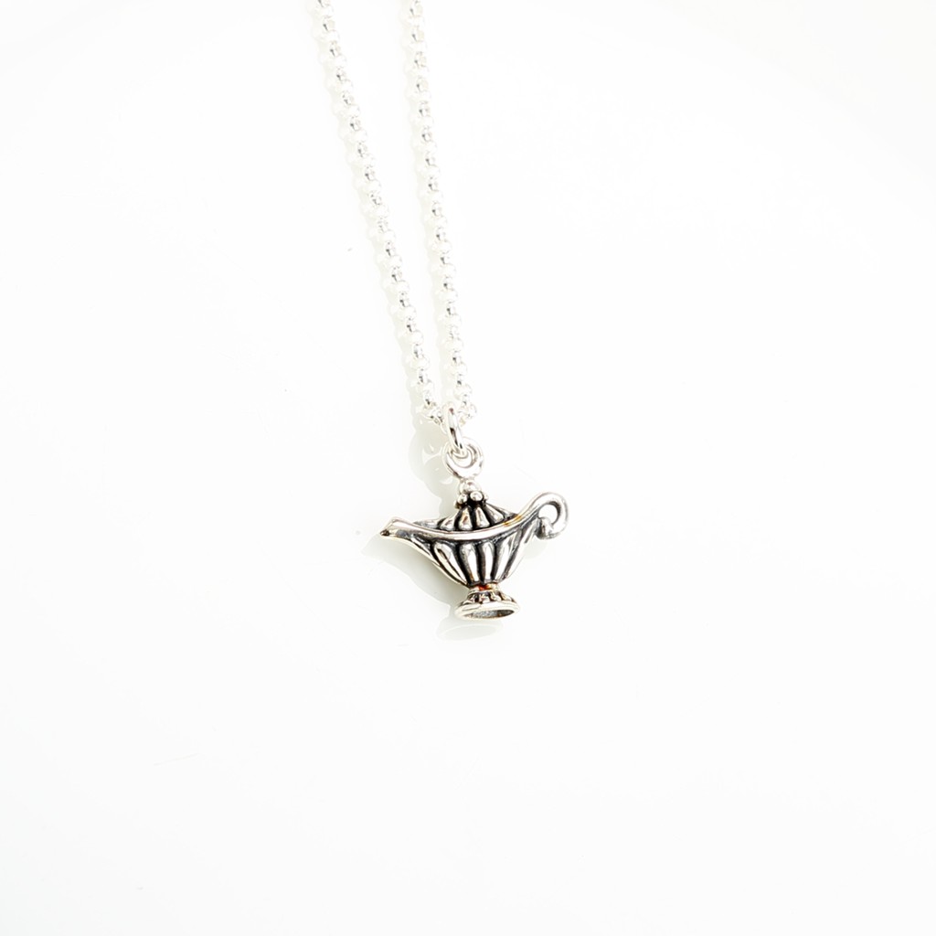 【Angel & Me】Aladdin magic lamp s925 sterling silver necklace Birthday gift, , large