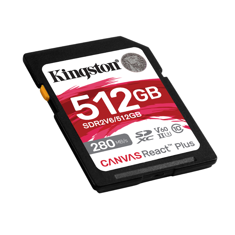 【Kingston】Canvas React Plus 512G SDR2V6 SDXC U3 V60 UHS-II 記憶卡 讀取速度:280MB/s, , large