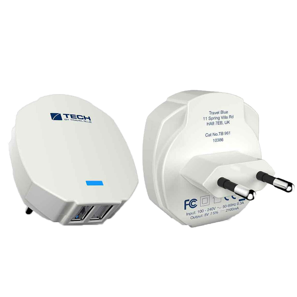 藍旅旅行歐洲USB充電器TB961, , large