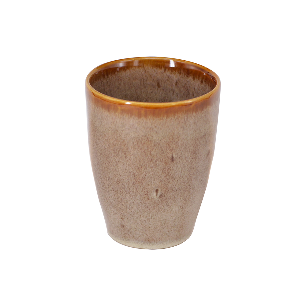 【YU Living】日式窯變釉手作陶瓷茶杯 270ml-棕色, , large
