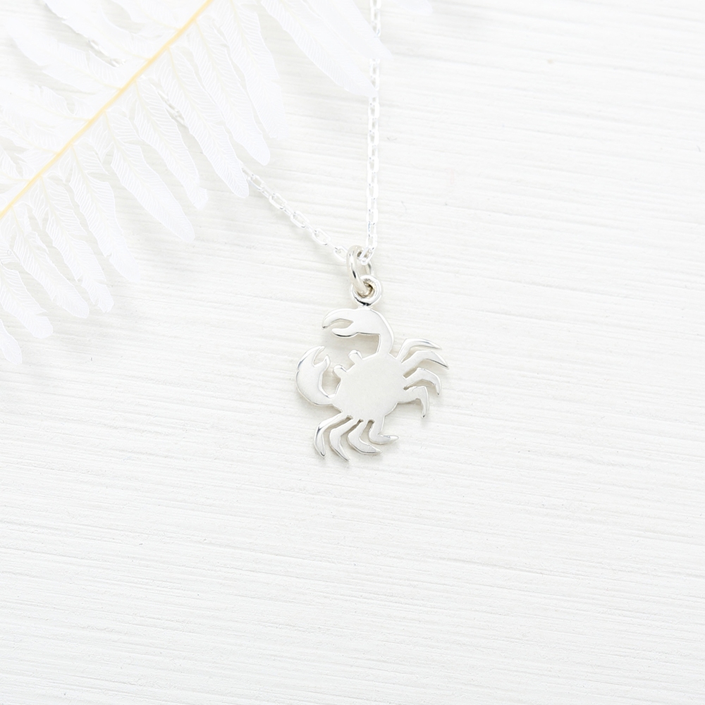 【Angel & Me】Cancer Crab s925 sterling silver necklace birthday gift, , large
