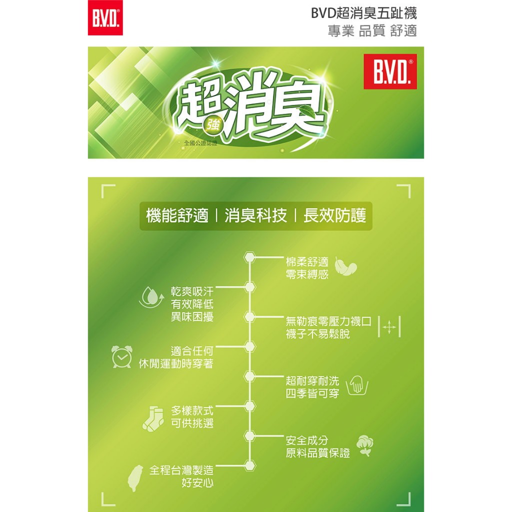 【BVD】超消臭五趾襪4入<黑>B632 襪子 短襪 抑菌除臭襪, , large
