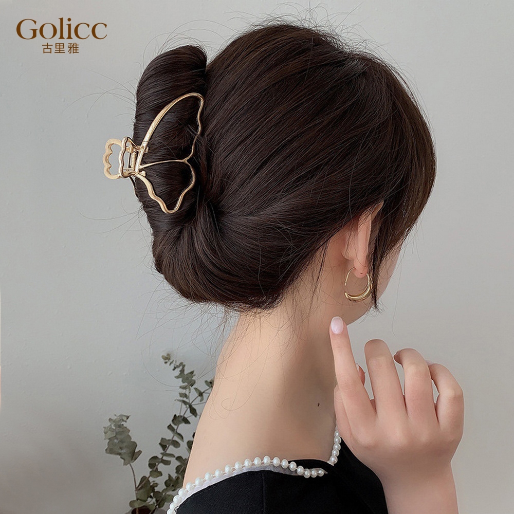 【Gulicc】古莉可 髮夾 韓系金屬簍空 蝴蝶髮夾, , large