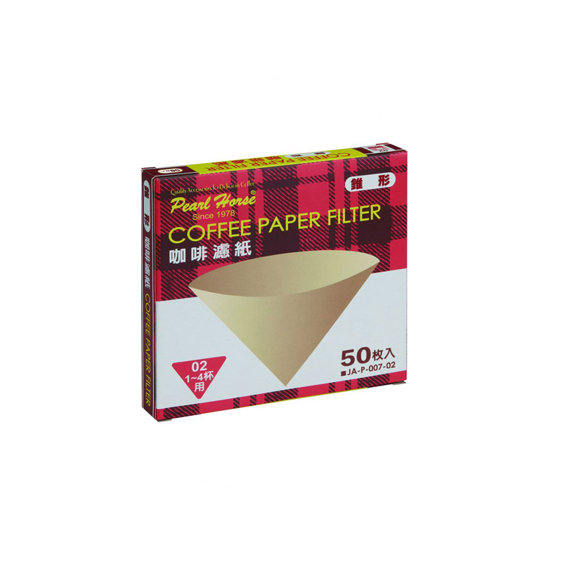 PEARL HORSE Cone Coffee Filters &ndash; 2&ndash;4 Cup, 50 Sheets | Unbleached, Natural Paper &ndash; JA-P-007-02, , large