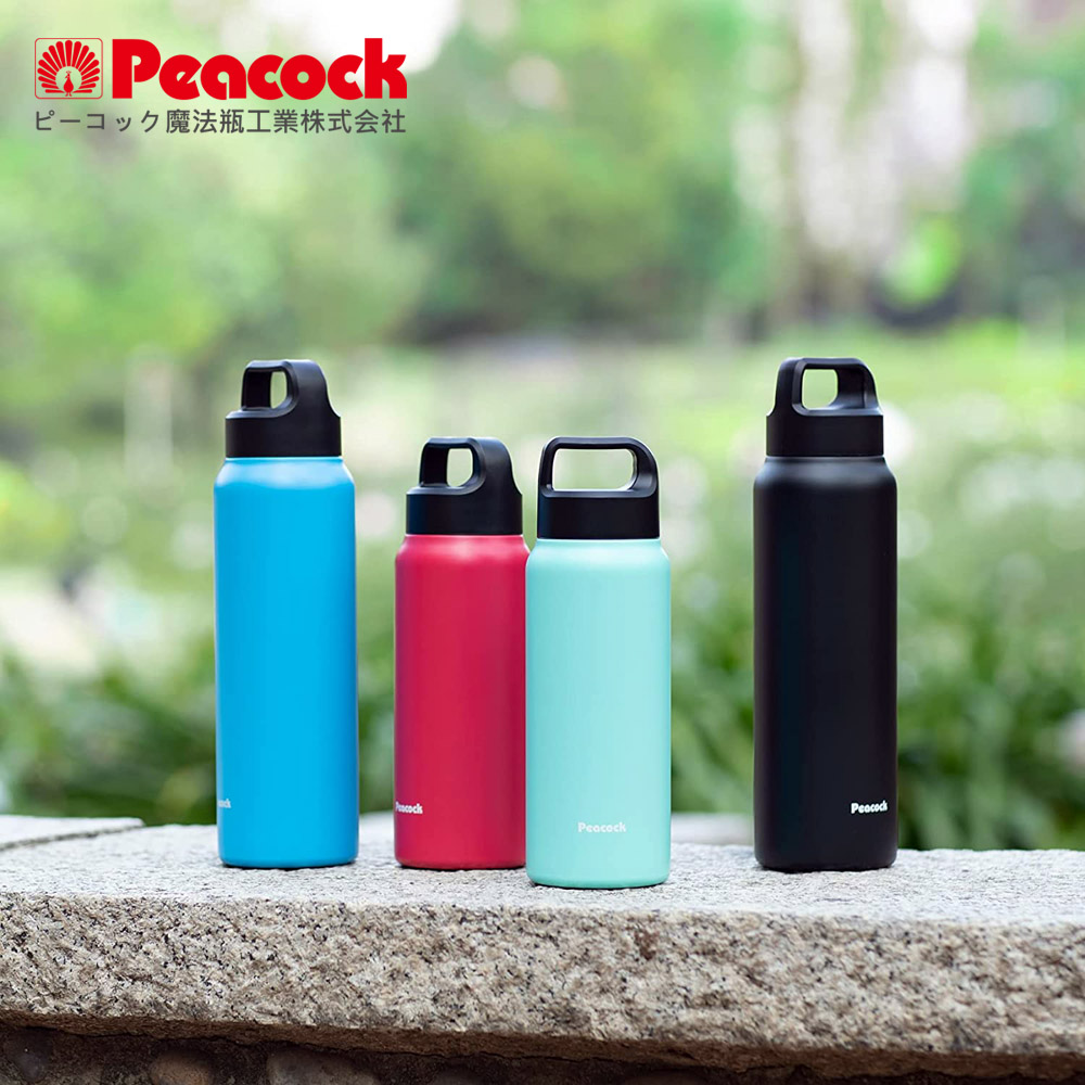 【日本孔雀Peacock】運動酷跑316不鏽鋼 手提式 戶外專業保冷保溫杯600ml, , large