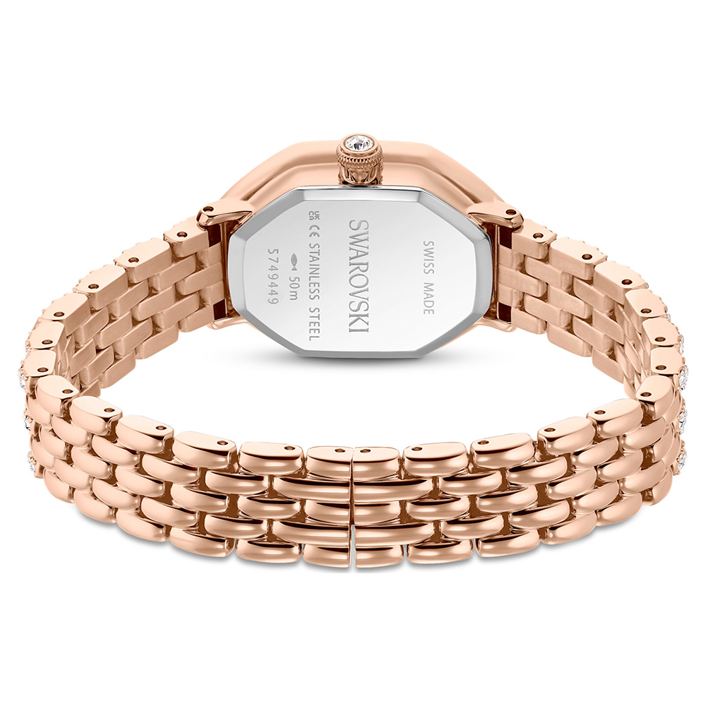 SWAROVSKI 施華洛世奇 Dextera Octagon 優雅水晶八角手錶 女錶-玫瑰金/32x23mm 生日情人節 推薦(5749449), , large