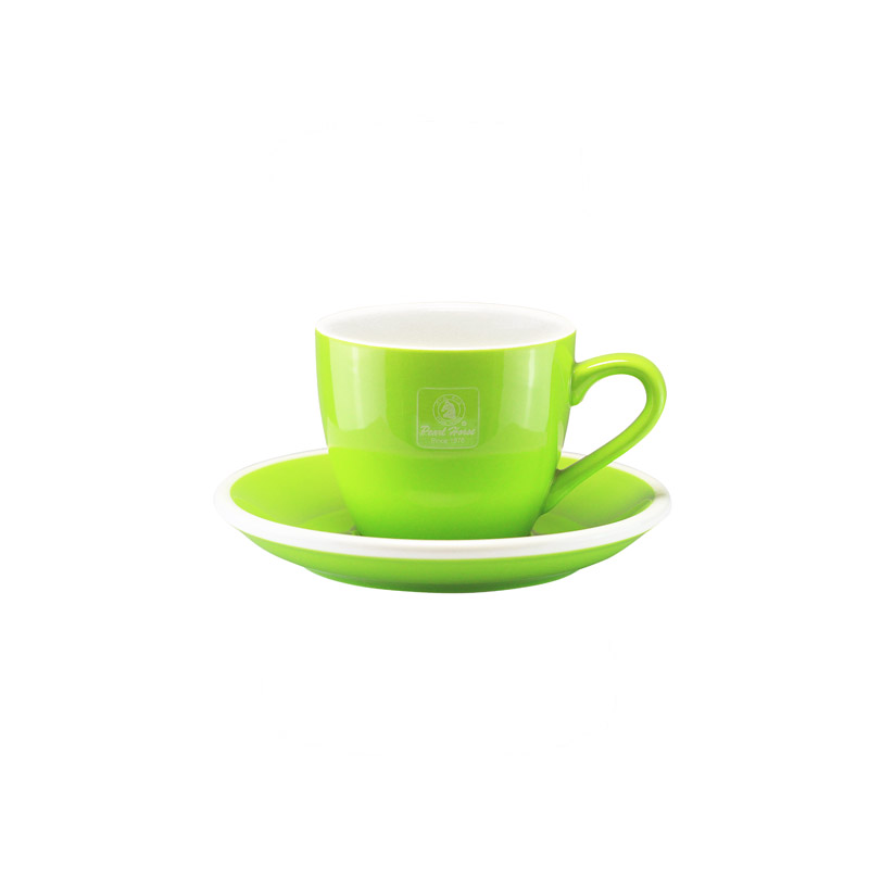 PEARL HORSE Coffee Cup & Saucer Set &ndash; JA-C200-SET-G (Green), , large