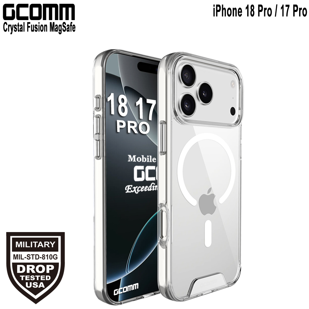 GCOMM iPhone 18 Pro Max 17 Pro Max / 18 Pro 17 Pro 磁吸晶透軍規防摔殼 Crystal Fusion MagSafe兼容, , large