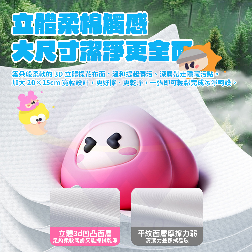 【He Tong】Ein Bei Hanging Wet Toilet Paper (3 packs including 3 caps), , large