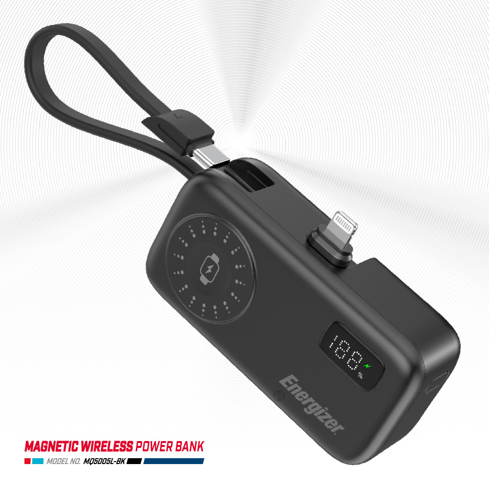 Energizer 勁量 易捷 MQ5005L 4合1 快充 行動電源 4900mAh 17.8Wh 黑色, , large