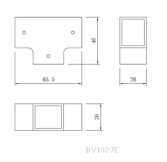 20 square tube - T pass, , large