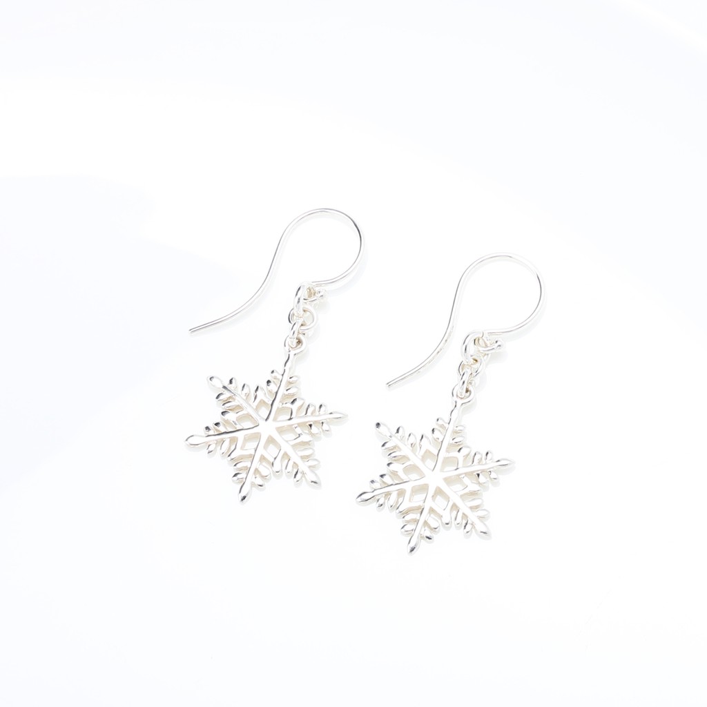 【Angel & Me】Xmas Snowflake snow s925 sterling silver earrings gift, , large