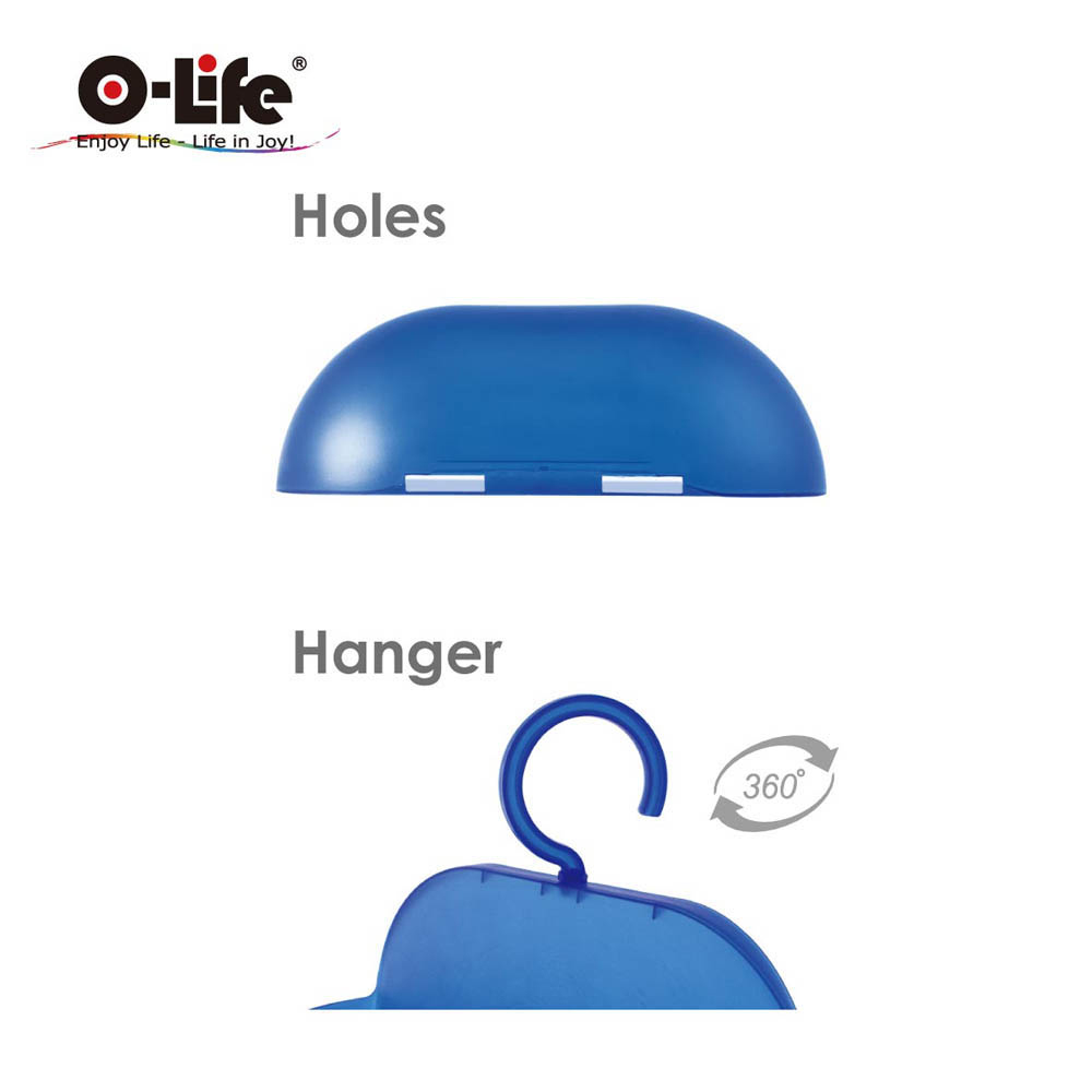[O-Life] Rotating hook drain storage box 3 sets - blue model, , large