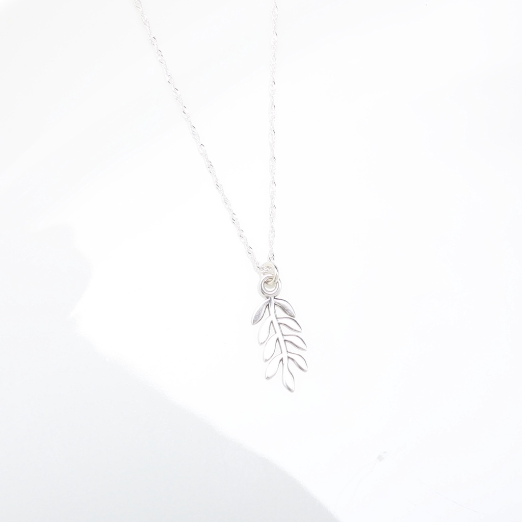 【Angel & Me】Laurel leaf s925 sterling silver necklace Birthday gift, , large