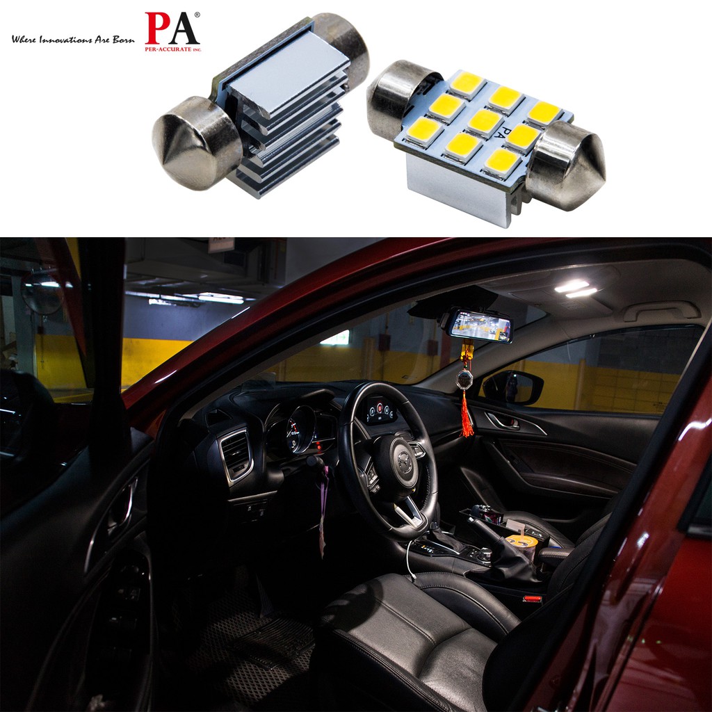 【PA LED】暖白光 T10 BA9S 雙尖 2835 SMD LED 室內燈 閱讀燈 車廂燈 行李箱燈, , large
