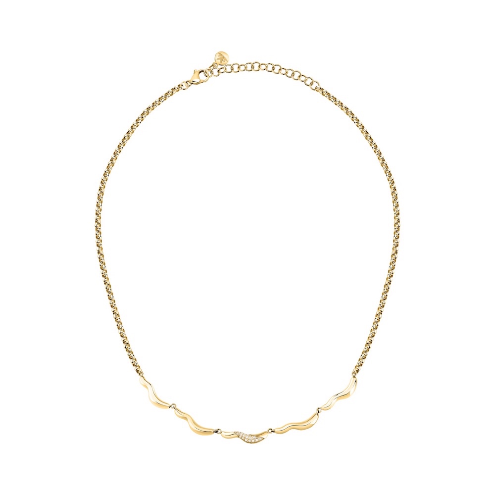 【MORELLATO】Design 不鏽鋼波潤項鍊-金色 SAYP01, , large
