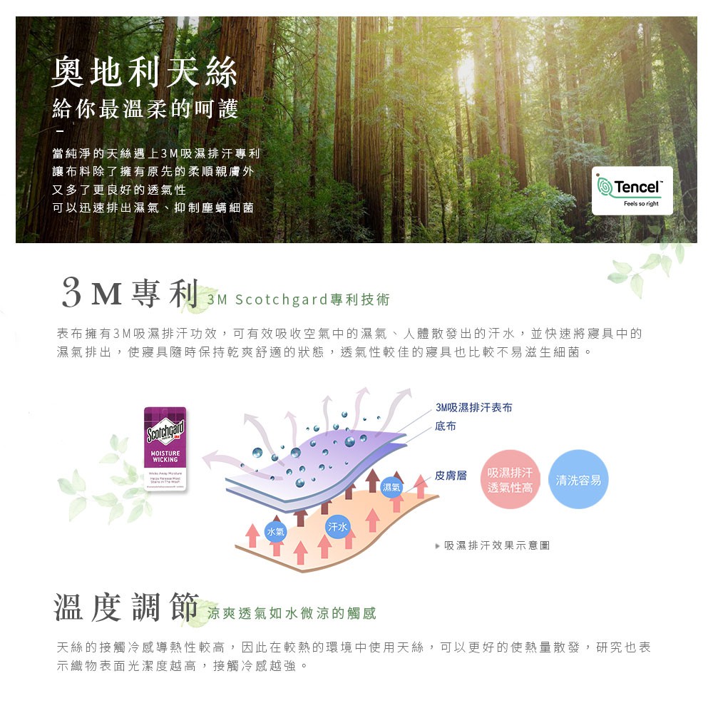 DUYAN竹漾 【質感生活設計】頂級奧地利天絲床包被套組-鈴花白露 台灣製, , large