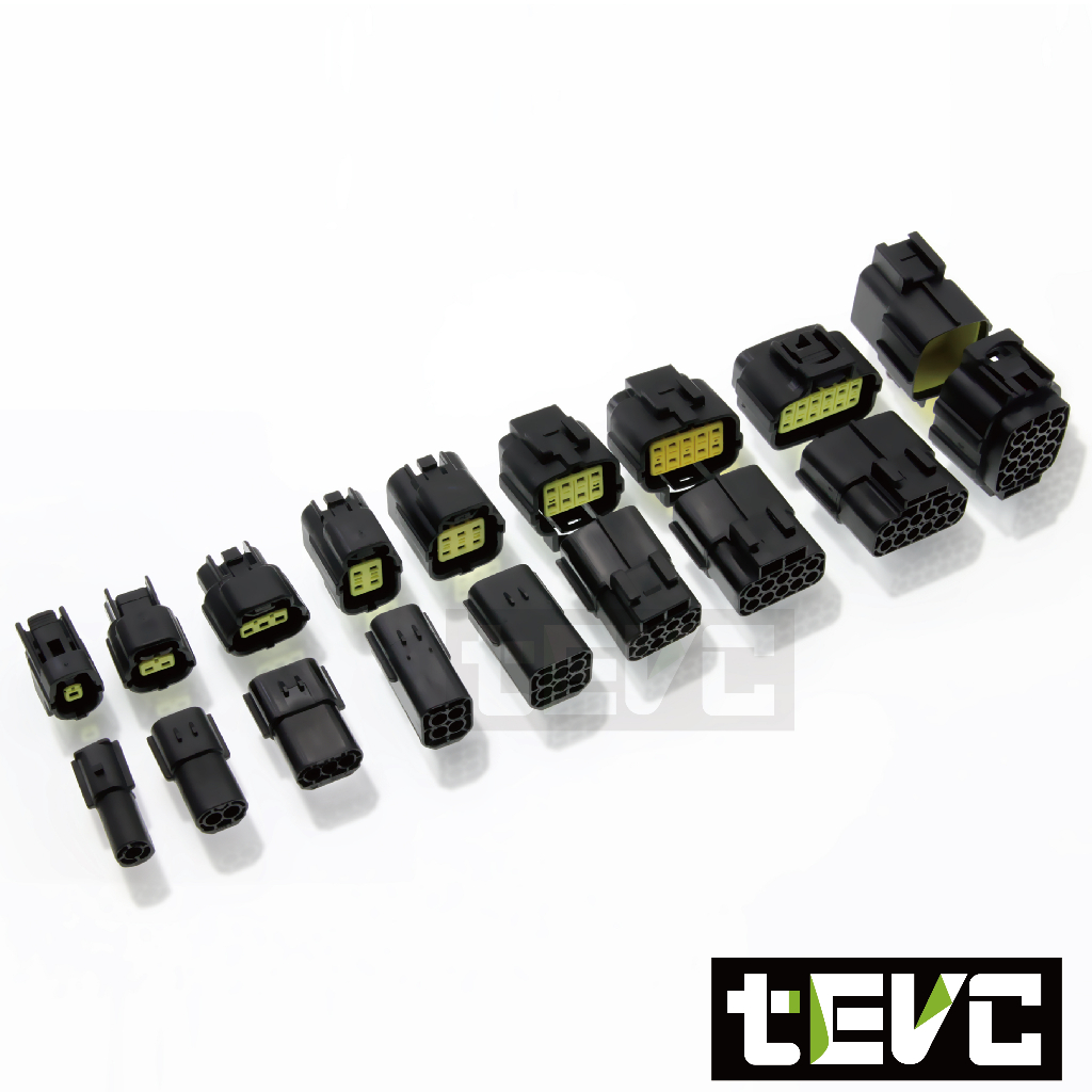 《tevc》1.8 C31 1P~16P 防水接頭 車規 車用 汽車 機車 插頭 端子 對插接頭 接頭 公母, , large