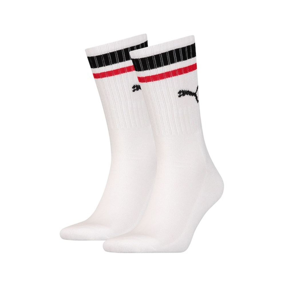 [秉宸] PUMA Fashion條紋長襪 白x黑紅條紋 BB109202, , large
