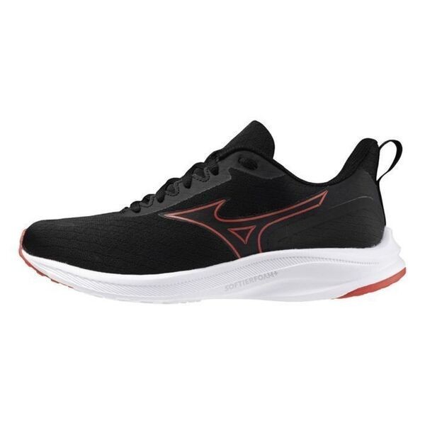 Mizuno ESPERUNZER 女 慢跑鞋 運動 休閒 基本款 超寬楦 舒適 透氣 黑 紅 [K1GA244522], , large