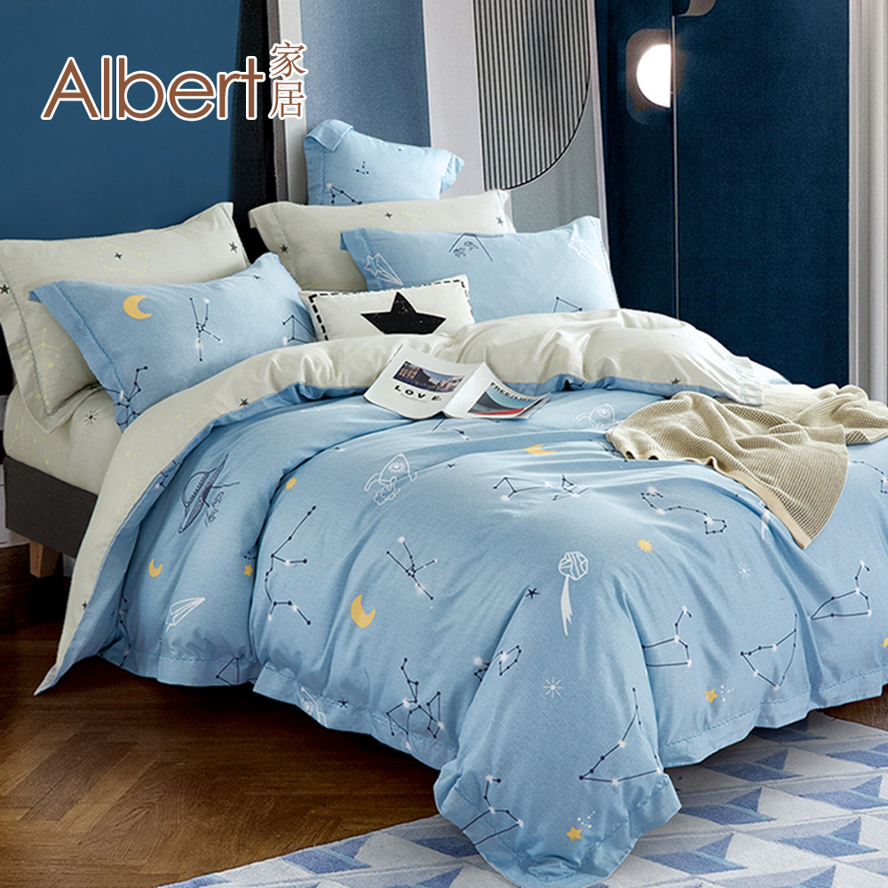【Albert bedding】50%TPrint_BedSET_AB-Queen size, , large