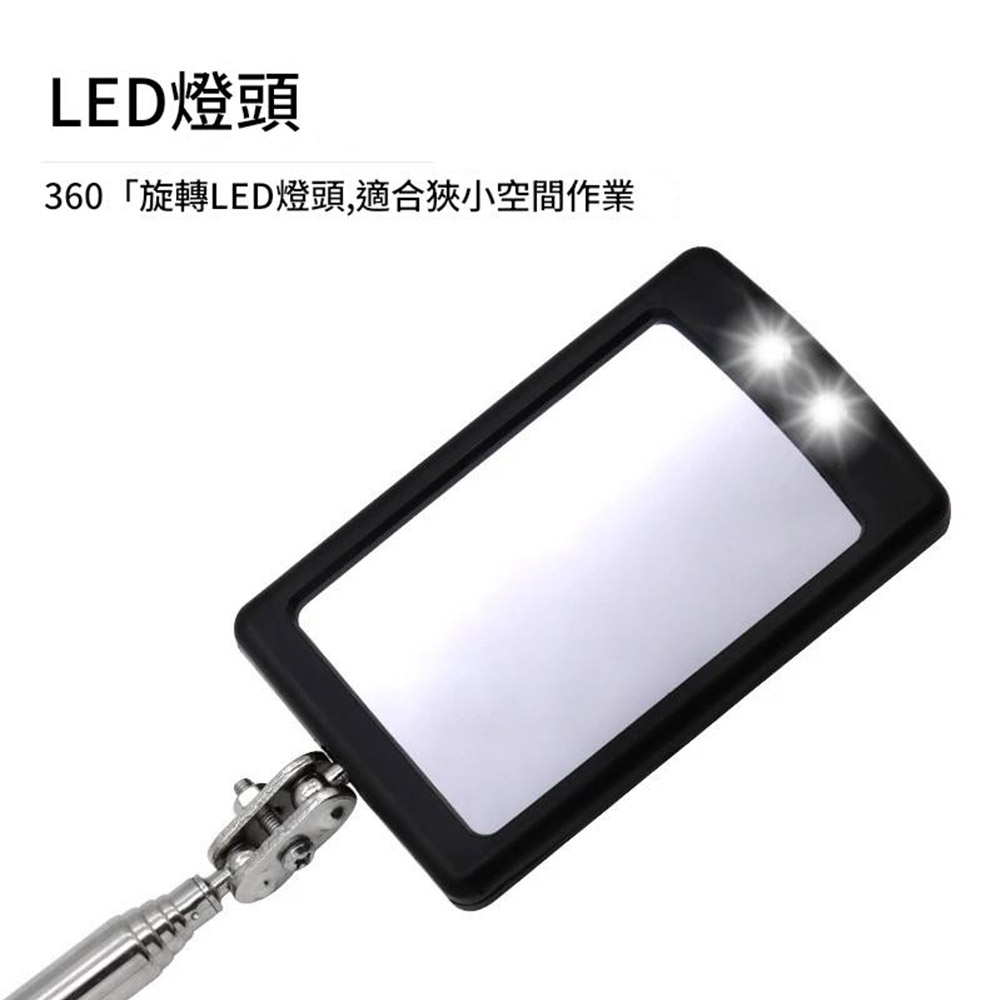 伸縮照明檢查鏡（附LED燈）, , large