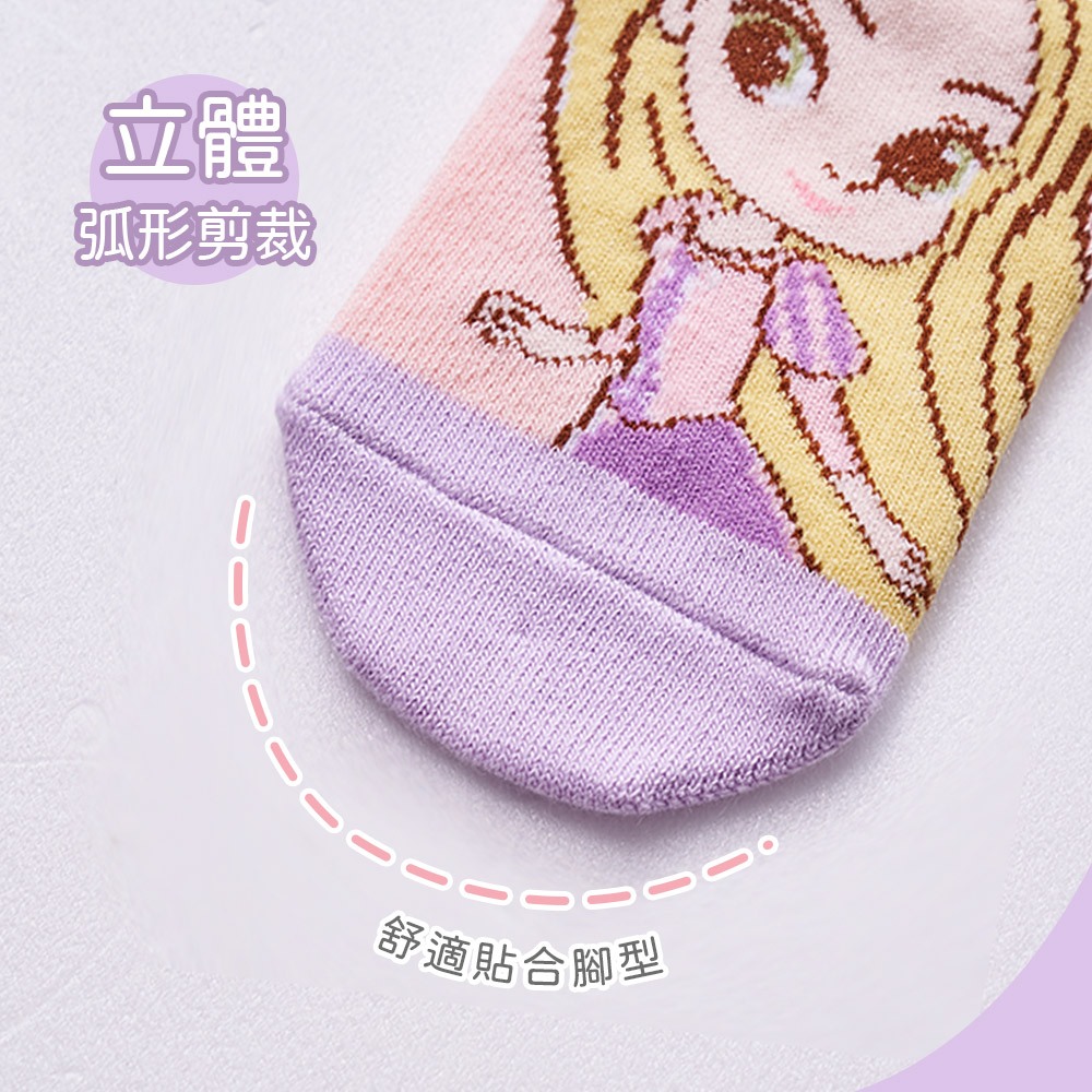 (多款)Disney 迪士尼公主直版襪【旺達棉品】PR-A203~PR-A205, , large