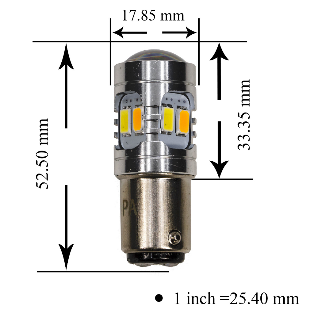 【PA LED】3157 1157 雙色 LED燈泡 黃光 白光 小燈 日行燈 方向燈 12晶 5630 魚眼透鏡, , large
