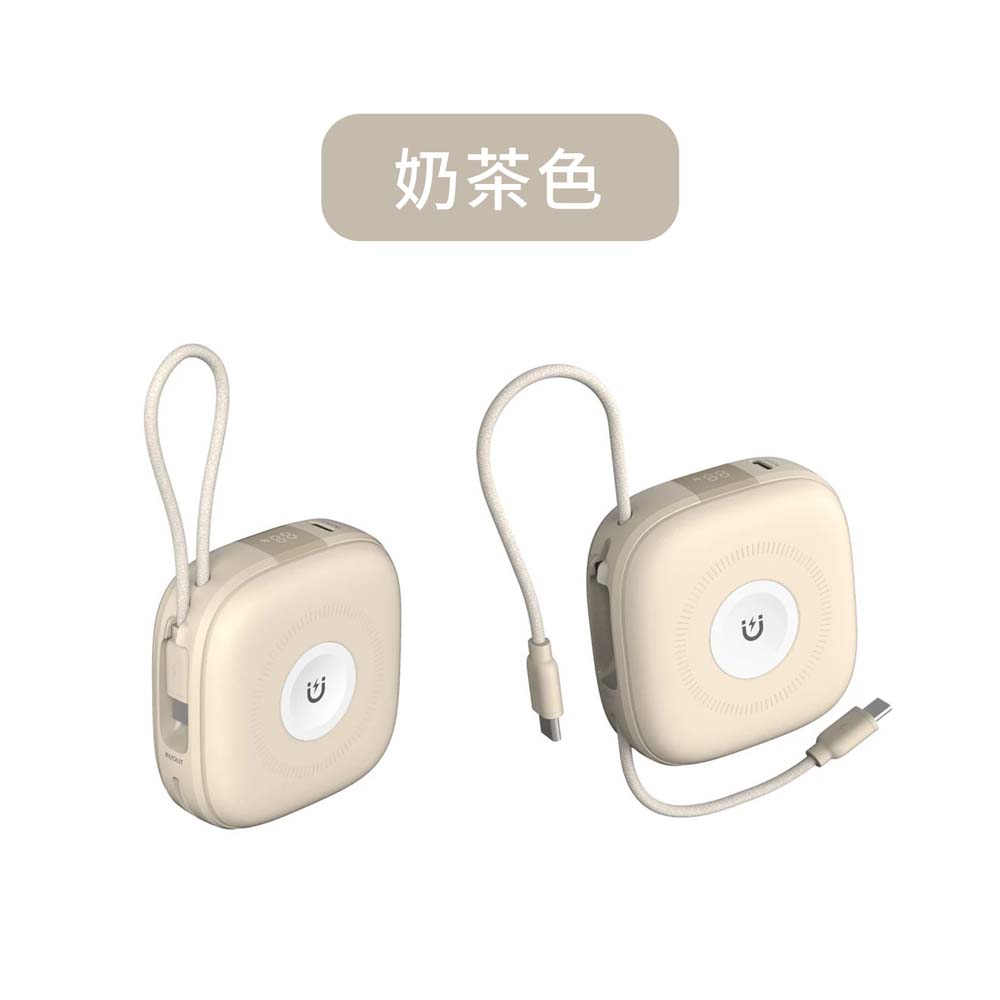 solide 索力得 Macaron 馬卡龍 10000mAh 六合一萬用快充行動電源 無線充電 Magsafe 雙TYPE-C 自帶線, , large