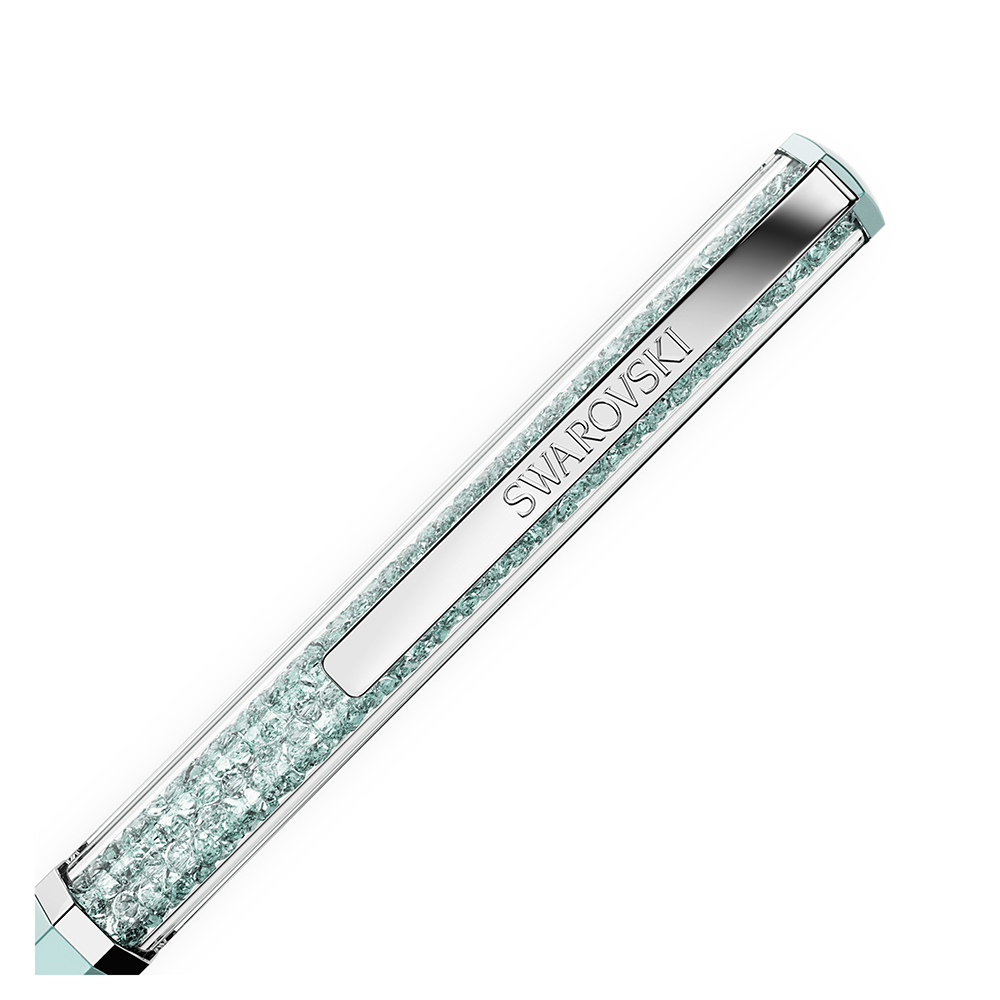 SWAROVSKI 施華洛世奇Crystalline 八角湖水藍水晶圓珠筆-黑色墨水 送禮 禮物 推薦(5760216), , large