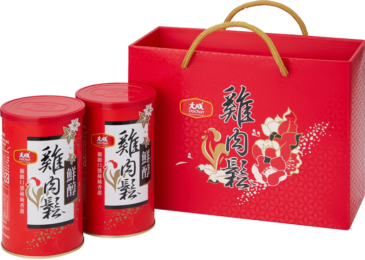 【大成食品】鮮醇雞肉鬆二入禮盒(160gX2罐/盒), , large