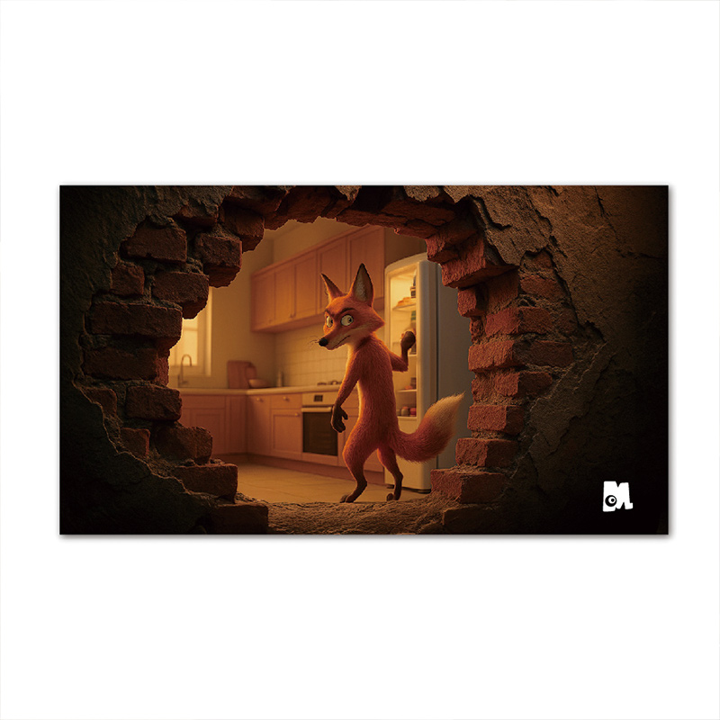 【Monster】 3D Scene Desk Mat (60x34cm) &ndash; Sly Fox, , large