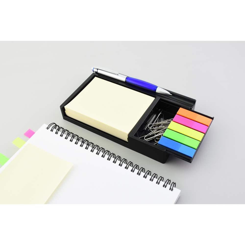 【O-Life】Colored sticky notes - 2 pieces in a set, black, , large