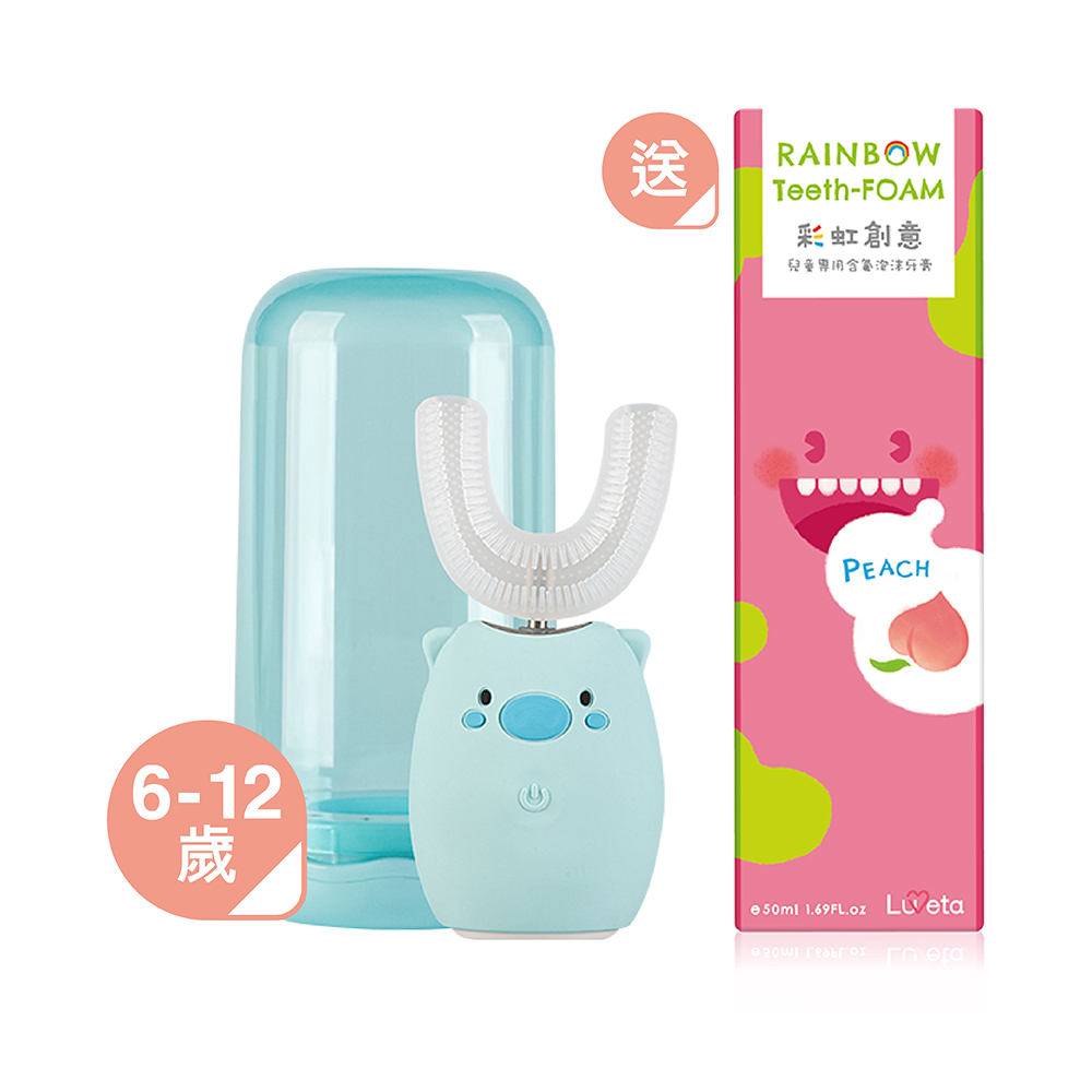 Luveta Smart U-type Toothbrush Blue pig /Age 6-12, , large