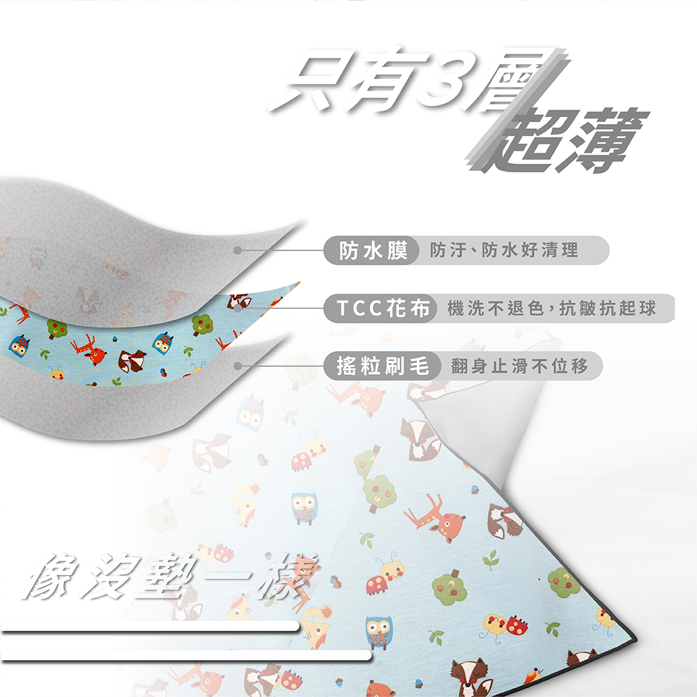 ［熊棉］多功能靜音防水墊｜中｜消防猩猩｜靜音防水 翻身無聲 乾爽防護 親膚柔軟 安心入睡 好清潔 超止滑, , large