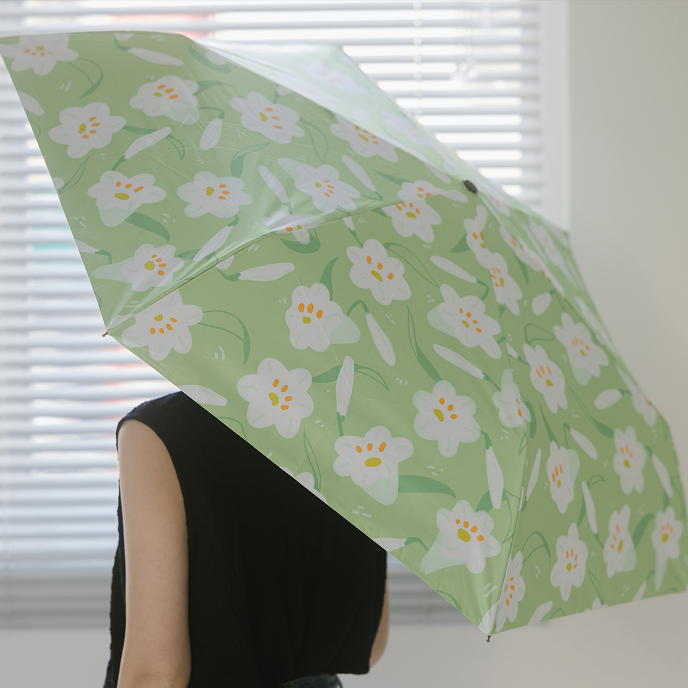 【rento】UV Protection Automatic Umbrella with Black Coating &ndash; Lily, , large