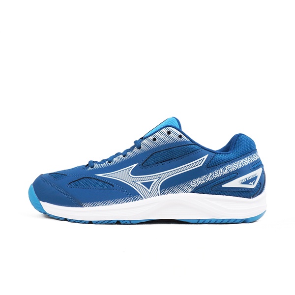 Mizuno Sky Blaster 3 男女 羽球鞋 桌球 寬楦 運動 訓練 基本款 深藍 [71GA234512], , large