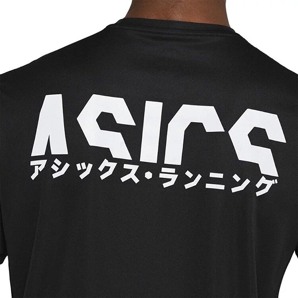 Asics T-Shirts 男女 大童 短袖 T恤 運動 跑步 吸濕排汗 輕量 海外版 黑 [2011A813-001, , large
