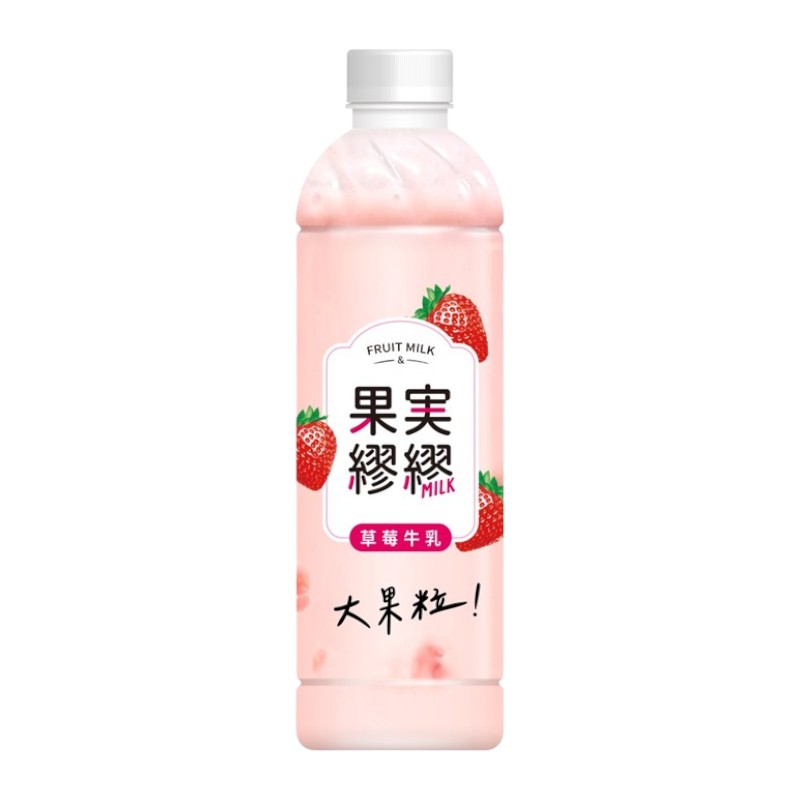 果實繆繆大果粒牛乳(草莓)930ml, , large