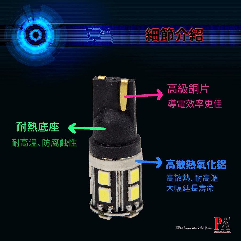 【PA LED】解碼王 T10 W5W 解碼 SMD LED 不亮故障燈 超白光 倒車燈 行李箱燈 室內燈, , large