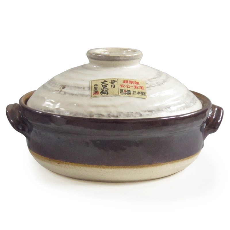 [豐名日本餐具] 七號鍋 粉引刷毛 棕 / C07PT0-24, , large